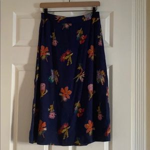Floral midi skirt